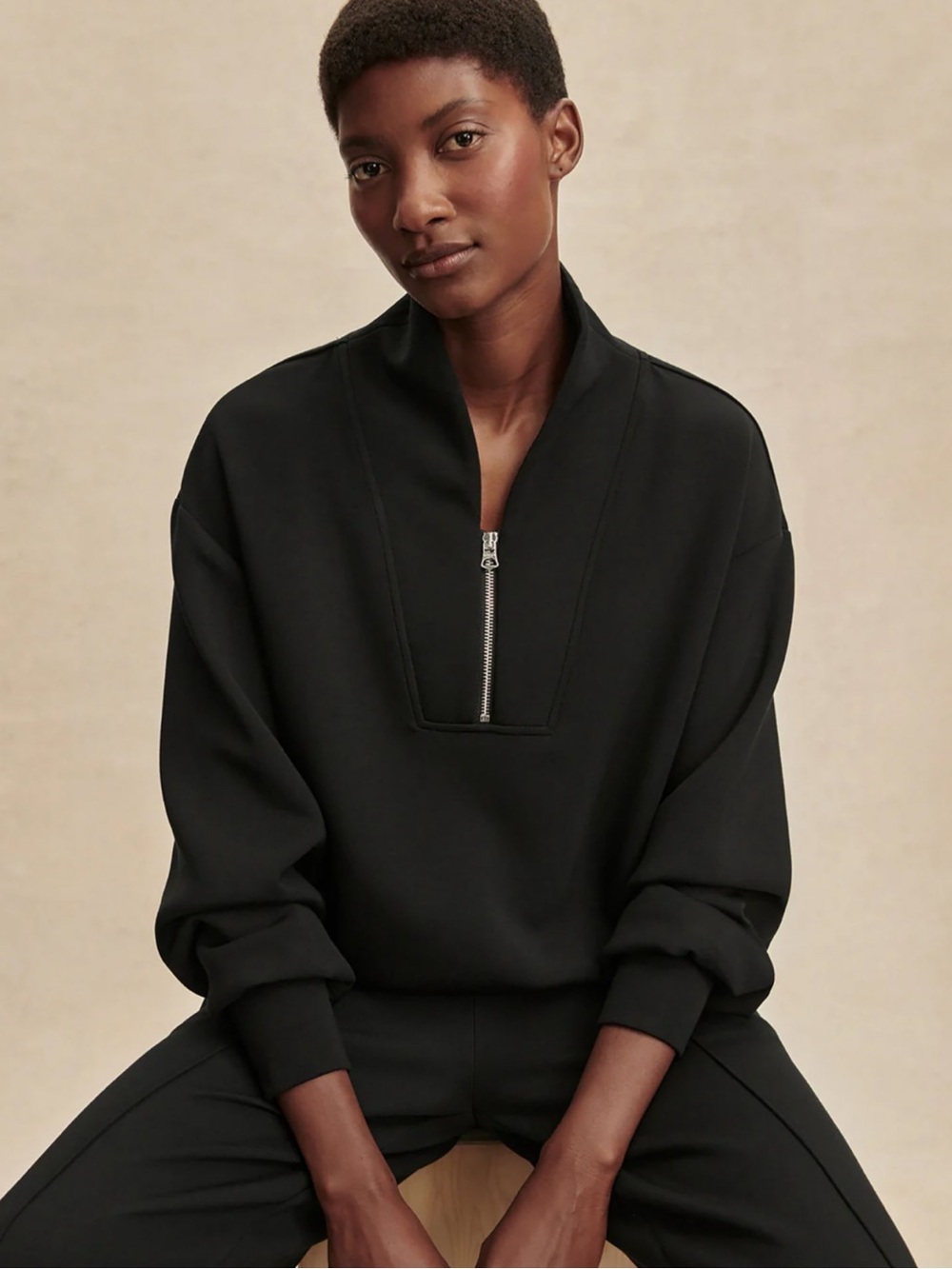 Varley Davidson Sweatshirt | Black | Size Large